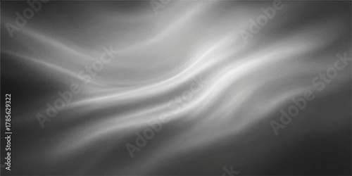 Luxury black satin silk fabric with a smooth, flowing texture and gentle wave pattern is a perfect soft backdrop or wallpaper design