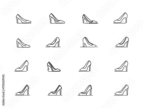 Party Heels line art Sparkle On Floor