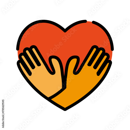 Mental health filled line color icon. Honesty illustration.