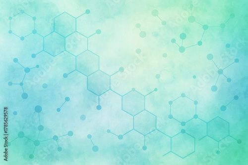 Blue green molecular background