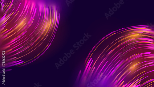 Science Research AI Dots Data Flow Particles Background. Digital Neural Network. Concept of Artificial Intelligence Technology, Machine Learning. Digital Communication. Vector Illustration.