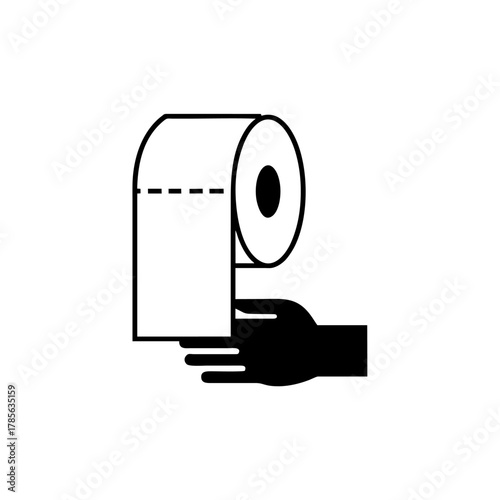 toilet paper icon vector design sign public information symbols standard ISO 7001.