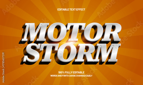 motor storm editable speed text effect for racing team logo