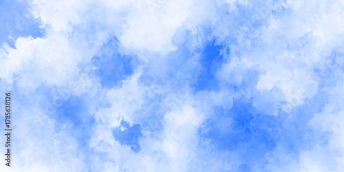 Abstract grunge sky blue soft painted watercolor paint splash. inspiring views of fluffy clouds blue sky background. cloudy blue sky various natural clouds and smoke. morning cloud in the sky.