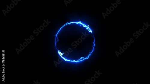 Electrifying Blue Energy Circle Animation