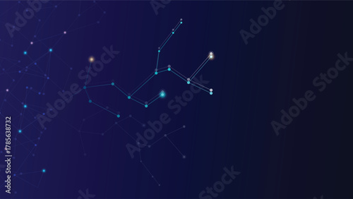 Abstract Digital Network Connection and Geometric Structure Background