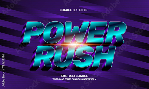power rush editable speed text effect for racing team logo