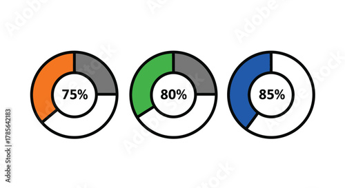 Donut chart infographic percentage data analysis visualization