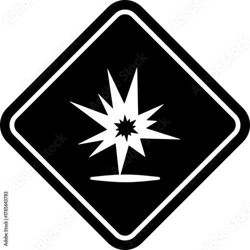 Vector illustration of a explosive symbol