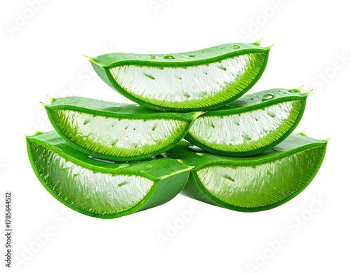 Wallpaper Mural Sliced aloe vera stacked, showing the juicy inner gel and green outer layers Torontodigital.ca