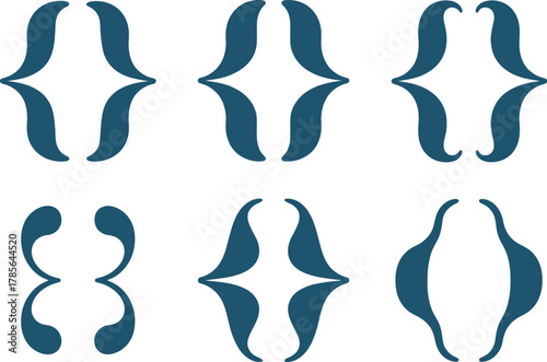 Elegant brackets and braces in a modern, stylish design, ideal for creative projects