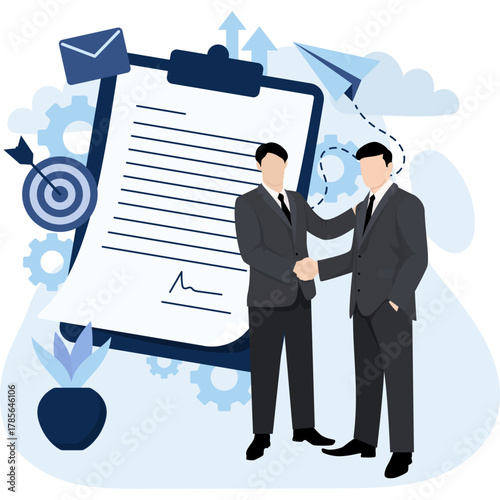 Business Contract Sign Illustration