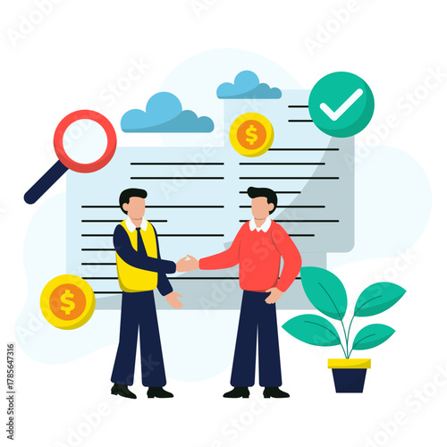 Business Contract Sign Illustration