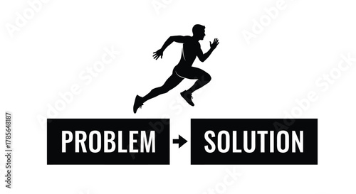 Runner leaps from problem to solution, finding success and progress