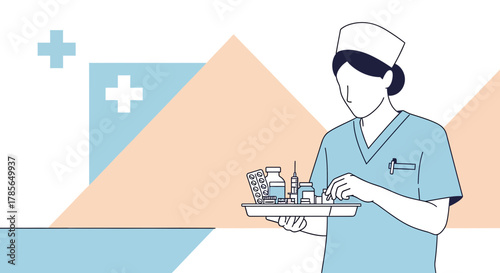 Medical Professional Carefully Arranging Medications For Patient Wellbeing And Health Support