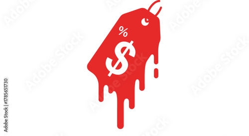 Grab hot deals with a dripping dollar sign tag for amazing discounts