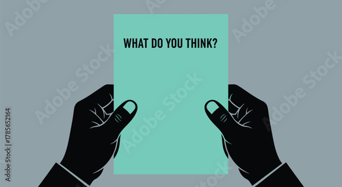 What do you think feedback request opinion poll survey concept