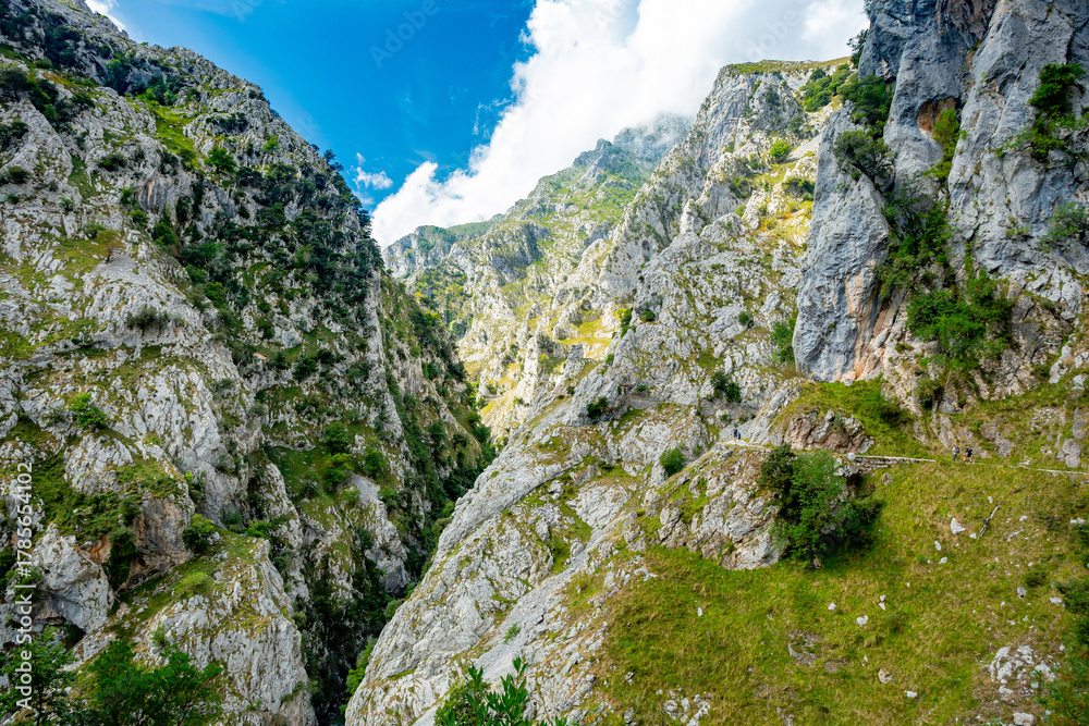 Obraz premium Ruta del Cares in Picos de Europa National Park, Spain 
