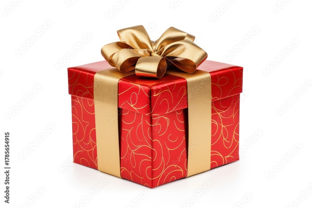 Fototapeta premium Gift box white background celebration.