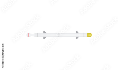 3D industrial cruise ballistic missile set. Realistic strategic weapons art. War technology. Aircraft military bomb. Illustration