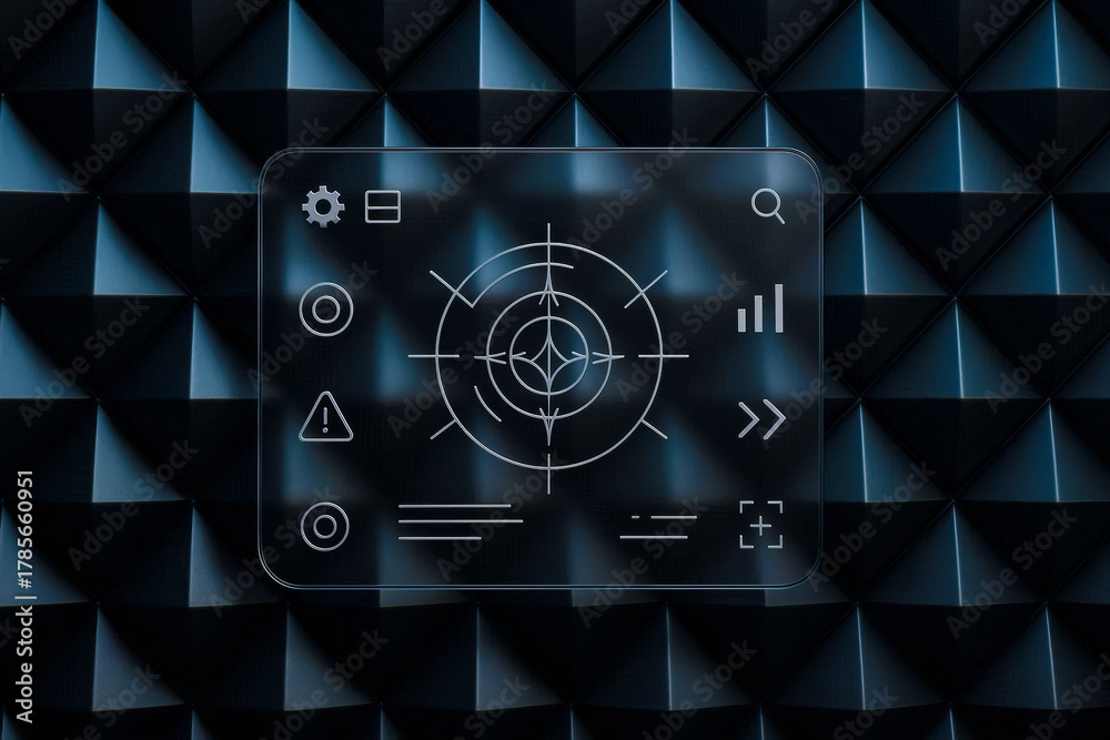Obraz premium Diamond Scale Pattern with HUD UI 
