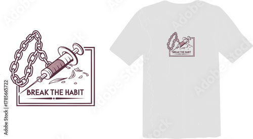 break-the-habit-syringe-chain-addiction-recovery-badge