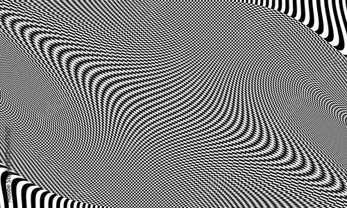 Wallpaper Mural abstract liquid-like black and white stripes creating a hypnotic warped wave pattern and visual distortion background Torontodigital.ca