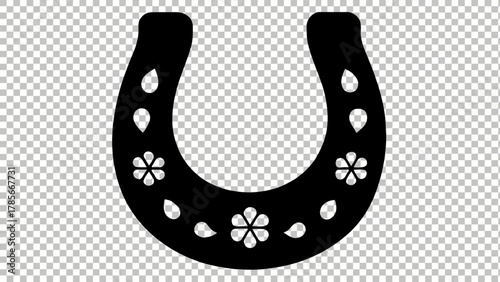 Lucky horseshoe charm bringing good fortune for prosperity and success in future endeavors