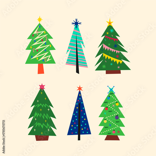 Mid Century Christmas Tree Illustration