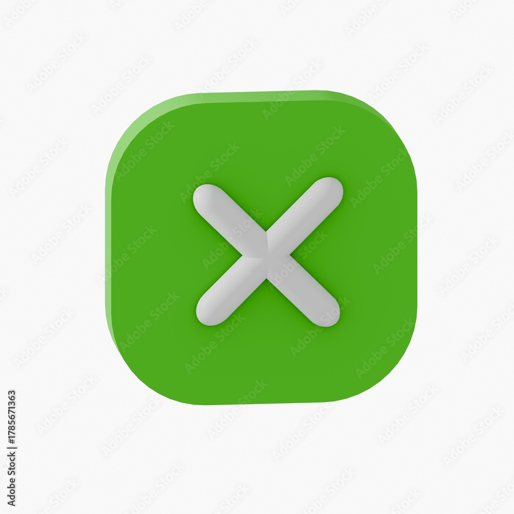 Obraz premium green cross icon