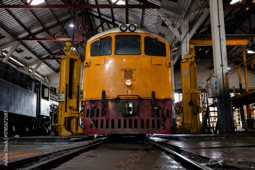 An old Locomotive inside the Thonburi Locomotive Depot.