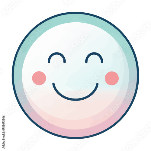 A happy smile icon displayed using a vector design