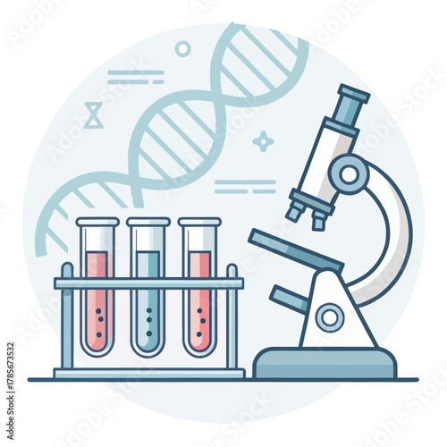 A medical experiment icon designed as a single flat vector