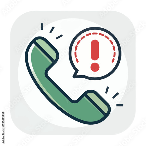 A single vector icon representing an emergency call for help