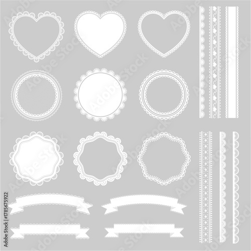 レースの装飾品セットイラスト