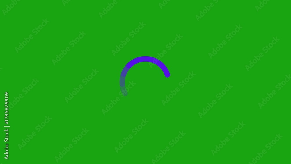 simple loop Circle loading animation with transparent green background ...