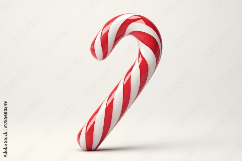 Fototapeta premium Christmas candy cane sweets white confectionery.