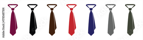 Tie icons in various colors to enhance authority in formal dress