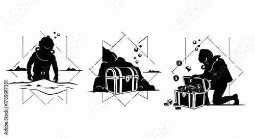 Diver discovers treasure chest filled with gold coins