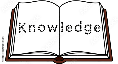 Open book knowledge illustration education and learning concept