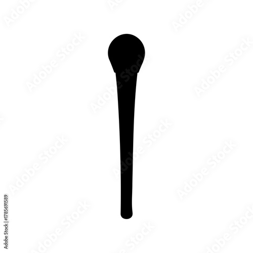 Classic vocal microphone silhouette for audio recording Vector, illustration