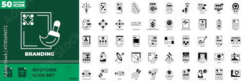 Branding Duotone Editable Icons set
