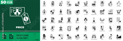 Price Duotone Editable Icons set.