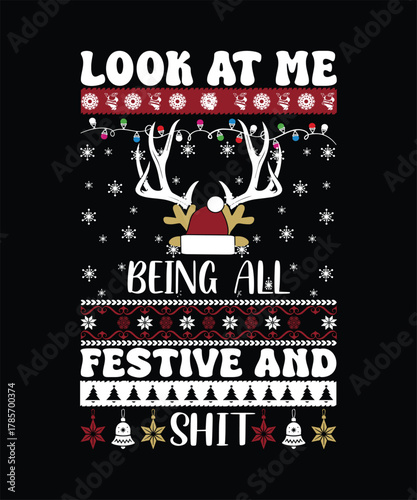 LOOK AT ME BEING ALL FESTIVE AND SHIT TSHIRT DESIGN.