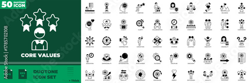 Core Values Duotone Editable Icons set.