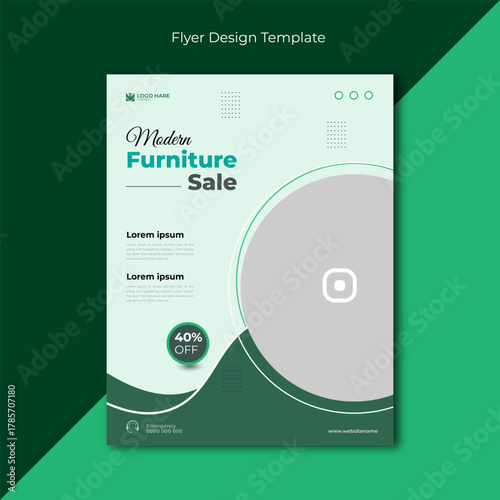 Exclusive furniture product flyer design template