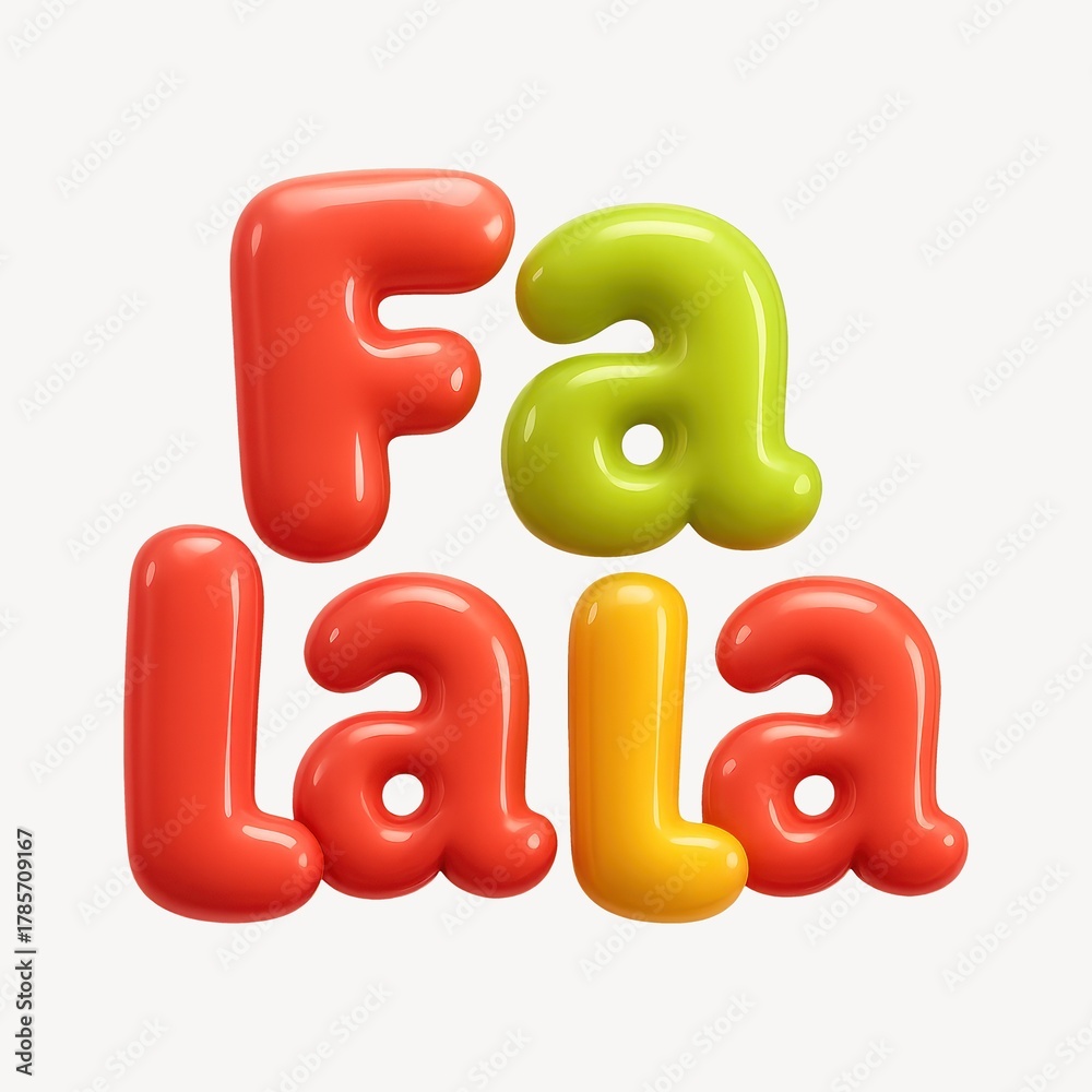 Naklejka premium Colorful festive holiday typography