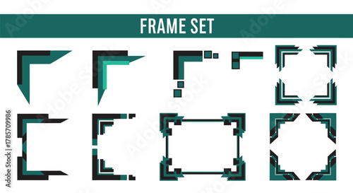 Modern geometric frames enhance design projects with sharp, professional appeal