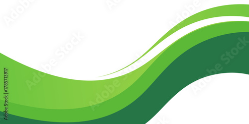 Green creative wave business banner background.Eps 10