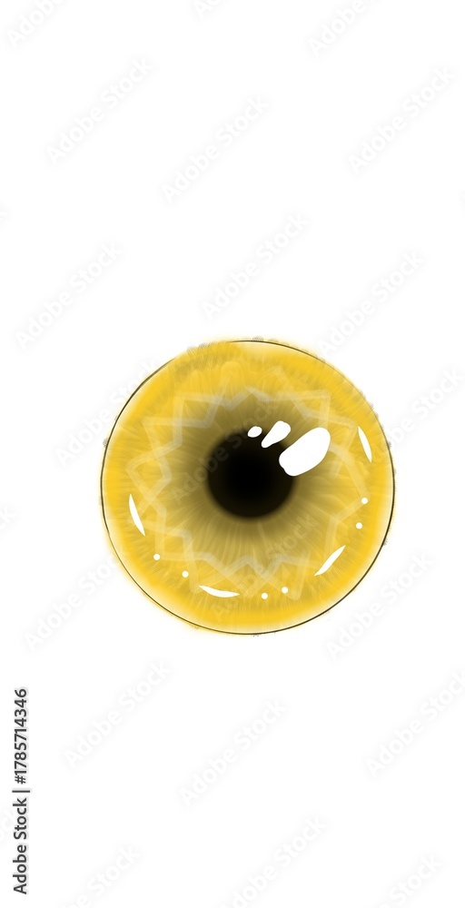 Obraz premium Detailed Golden Iris Digital Art 